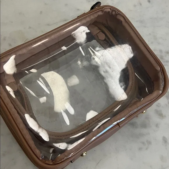 CALPAK clear small cosmetics case in Caramel - Picture 4 of 8